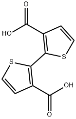 [2,2'-bithiophene]-3,3'-dicarboxylic acid Struktur
