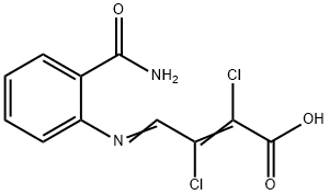 4-(2-CARBAMOYLPHENYLIMINO)-2,3-DICHLORO-2-BUTENOIC ACID Structure