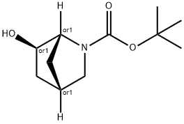 6-羟基-2-氮杂-双环[2.2.1]庚烷-2-羧酸叔丁酯 结构式