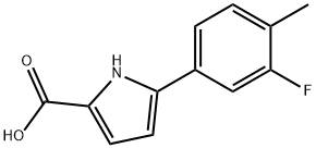 5-(3-fluoro-4-methylphenyl)-1H-pyrrole-2-carboxylic acid 结构式