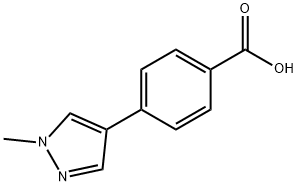 4-(1-methyl-1H-pyrazol-4-yl)benzoic acid Struktur