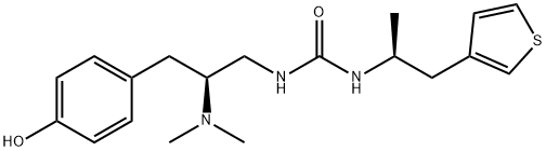 1-((S)-2-(dimethylamino)-3-(4-hydroxyphenyl)propyl)-3-((S)-1-(thiophen-3-yl)propan-2-yl)urea Structure