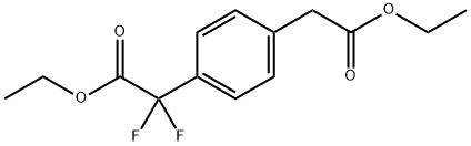 Ethyl 2-[4-(2-Ethoxy-2-oxoethyl)phenyl]-2,2-difluoroacetate Structure