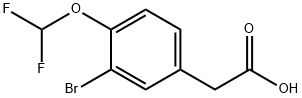 3-溴-4-(二氟甲氧基)苯乙酸 结构式