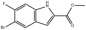 5-溴-6-氟吲哚-2-甲酸甲酯, 2006277-60-5, 结构式