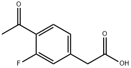2-(4-ACETYL-3-FLUOROPHENYL)ACETIC ACID, 2007909-82-0, 结构式