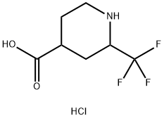 2-(trifluoromethyl)piperidine-4-carboxylic acid hydrochloride Structure