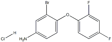 3-BROMO-4-(2,4-DIFLUOROPHENOXY)ANILINE HYDROCHLORIDE, 2007921-24-4, 结构式