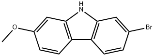 2-ブロモ-7-メトキシ-9H-カルバゾール 化学構造式