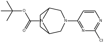 tert-butyl(1R,5S)-3-(2-chloropyrimidin-4-yl)-3,8-diazabicyclo[3.2.1]octane-8-carboxylate, 201162-46-1, 结构式
