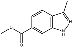 3-Methyl-1H-indazole-6-carboxylic acid methyl ester Structure