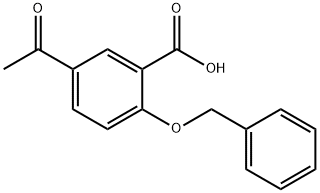 5-乙酰基-2-(苄氧基)苯甲酸,201663-18-5,结构式