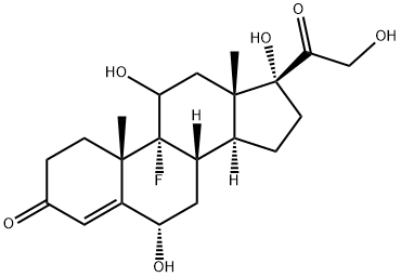 9a-Fluoro-11, 6a, 17a, 21-Tetrahydroxy-Pregna-4-ene-3, 20-Dione 结构式