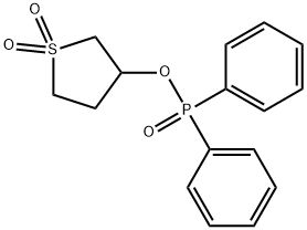 1,1-dioxidotetrahydro-3-thienyl diphenylphosphinate Struktur