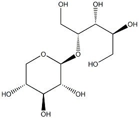 4-O-BETA-D-吡喃木糖基-D-木糖醇, 20237-70-1, 结构式