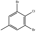 4-クロロ-3,5-ジブロモトルエン 化学構造式
