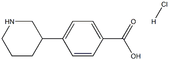 4-(piperidin-3-yl)benzoic acid hydrochloride Structure