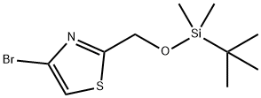 4-溴-2-(((叔丁基二甲基甲硅烷基)氧基)甲基)噻唑 结构式