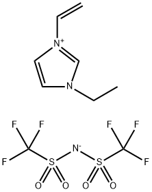 1‐エチル‐3‐ビニルイミダゾリウムビス(トリフルオロメチルスルホニル)イミド 化学構造式