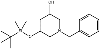 1-benzyl-5-((tert-butyldimethylsilyl)oxy)piperidin-3-ol Structure
