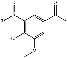 1-(4-Hydroxy-3-methoxy-5-nitro-phenyl)-ethanone 化学構造式