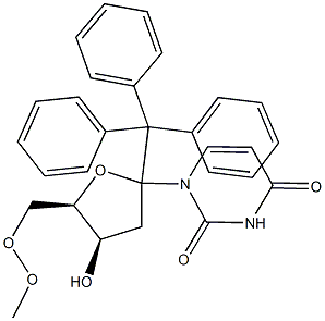 1-(5-O-Methoxytrityl-2-deoxy--D-xylofuranosyl)uracil Structure