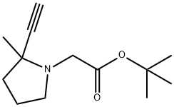2-(2-乙炔基-2-甲基-1-吡咯烷基)乙酸叔丁酯, 2086689-87-2, 结构式