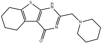 2-(哌啶-1-基甲基)-5,6,7,8-四氢苯并[4,5]噻吩并[2,3-D]嘧啶-4(3H)-酮 结构式