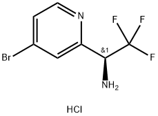 (S)-1-(4-bromopyridin-2-yl)-2,2,2-trifluoroethan-1-amine hydrochloride,2089671-29-2,结构式