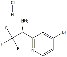 (R)-1-(4-bromopyridin-2-yl)-2,2,2-trifluoroethan-1-amine hydrochloride,2089671-35-0,结构式