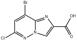 8-Bromo-6-chloro-imidazo[1,2-b]pyridazine-2-carboxylic acid Struktur