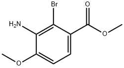 3-Amino-2-bromo-4-methoxy-benzoic acid methyl ester Struktur