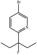 5-Bromo-2-(3-fluoro-3-pentyl)pyridine Struktur