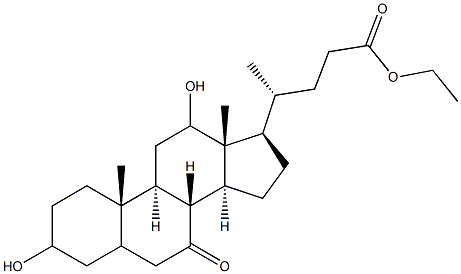 ETHYL 3,12-DIHYDROXY-7-KETOCHOLANATE Structure