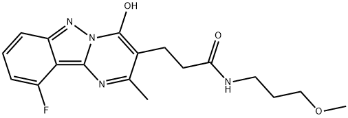 3-(10-fluoro-4-hydroxy-2-methylpyrimido[1,2-b]indazol-3-yl)-N-(3-methoxypropyl)propanamide Structure