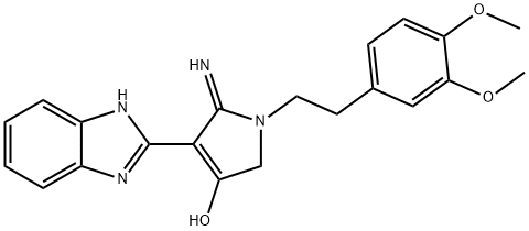 4-(1H-benzo[d]imidazol-2-yl)-1-(3,4-dimethoxyphenethyl)-5-imino-2,5-dihydro-1H-pyrrol-3-ol Structure