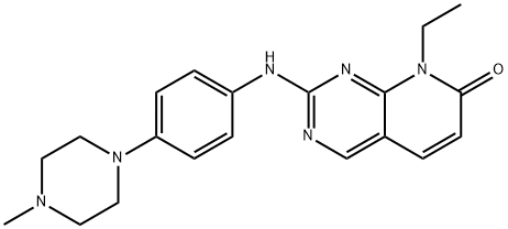 8-Ethyl-2-[[4-(4-methylpiperazin-1-yl)phenyl]amino]-8H-pyrido[2,3-d]pyrimidin-7-one Struktur