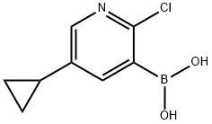 2-Chloro-5-cyclopropylpyridine-3-boronic acid Struktur