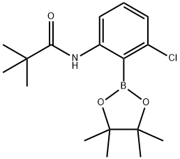 N-(3-Chloro-2-(4,4,5,5-tetramethyl-1,3,2-dioxaborolan-2-yl)phenyl)pivalamide Struktur