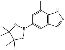 7-甲基-5-(4,4,5,5-四甲基-1,3,2-二氧硼杂环戊烷-2-基)-1H-吲唑, 2121513-33-3, 结构式