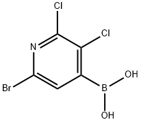 6-Bromo-2,3-dichloropyridine-4-boronic acid Struktur