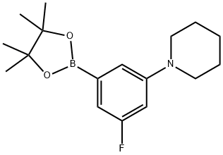 5-氟-3-哌啶基苯基硼酸频哪醇酯, 2121514-28-9, 结构式
