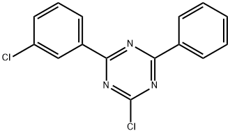 2-Chloro-4-(3-chloro-phenyl)-6-phenyl-[1,3,5]triazine Struktur