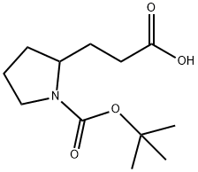 3-(1-(叔丁氧羰基)吡咯烷-2-基)丙酸, 212650-48-1, 结构式