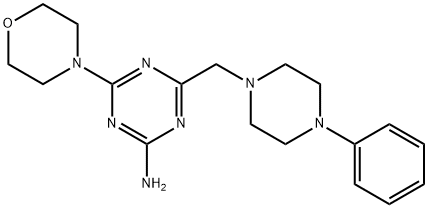 4-(morpholin-4-yl)-6-[(4-phenylpiperazin-1-yl)methyl]-1,3,5-triazin-2-amine Structure