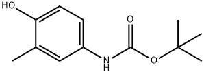 tert-butyl 4-hydroxy-3-methylphenylcarbamate Struktur