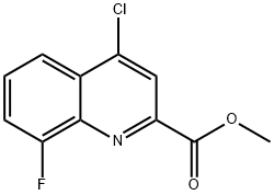4-Chloro-8-fluoro-2-quinolinecarboxylic acid methyl ester Structure