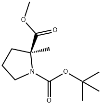 1,2-Pyrrolidinedicarboxylic acid, 2-methyl-, 1-(1,1-dimethylethyl) 2-methyl ester, (2S)- Structure