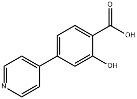 2-hydroxy-4-(4-pyridyl)benzoic acid 化学構造式