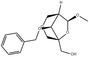 (1R,5S,7S,8S)-7-甲氧基-8-(苯基甲氧基)-3,6-二氧杂双环[3.2.1]辛烷-5-甲醇, 226214-50-2, 结构式